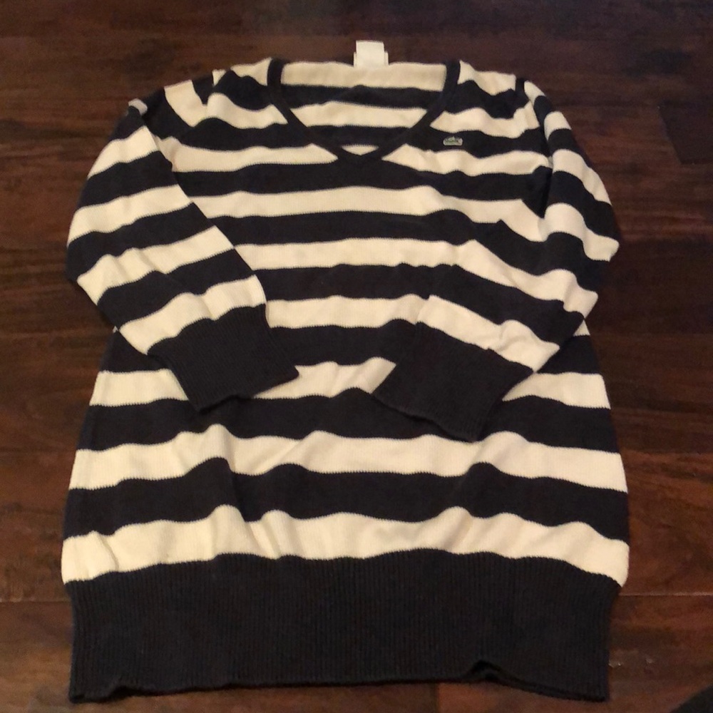 Long striped lacoste sweater